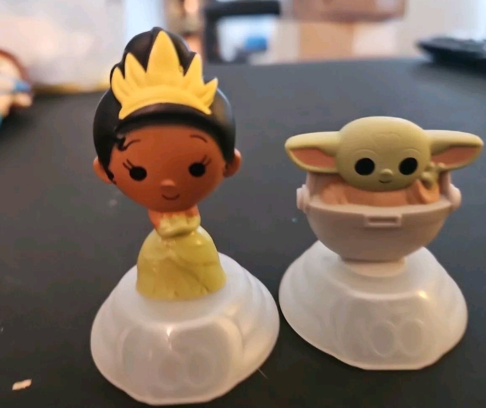 2 McDonalds DISNEY 100 Happy Meal Toys - GROGU, Baby Yoda + TIANA, Princess