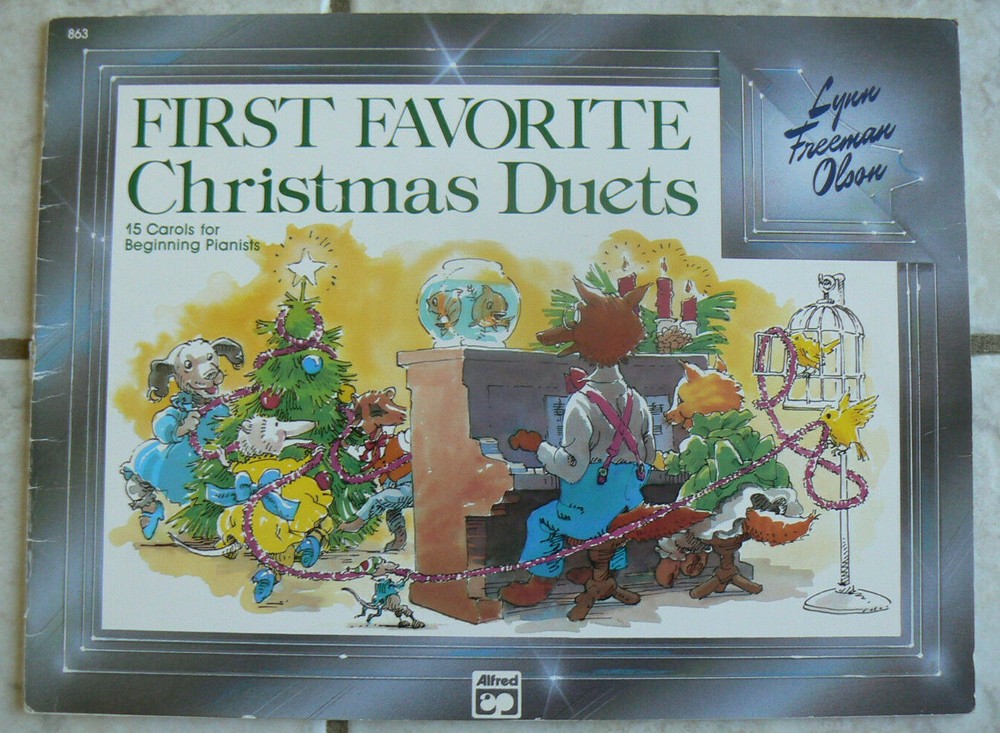 First Favorite CHRISTMAS DUETS for Piano,15 Carols-Beginners,Alfred,Lynn Olson
