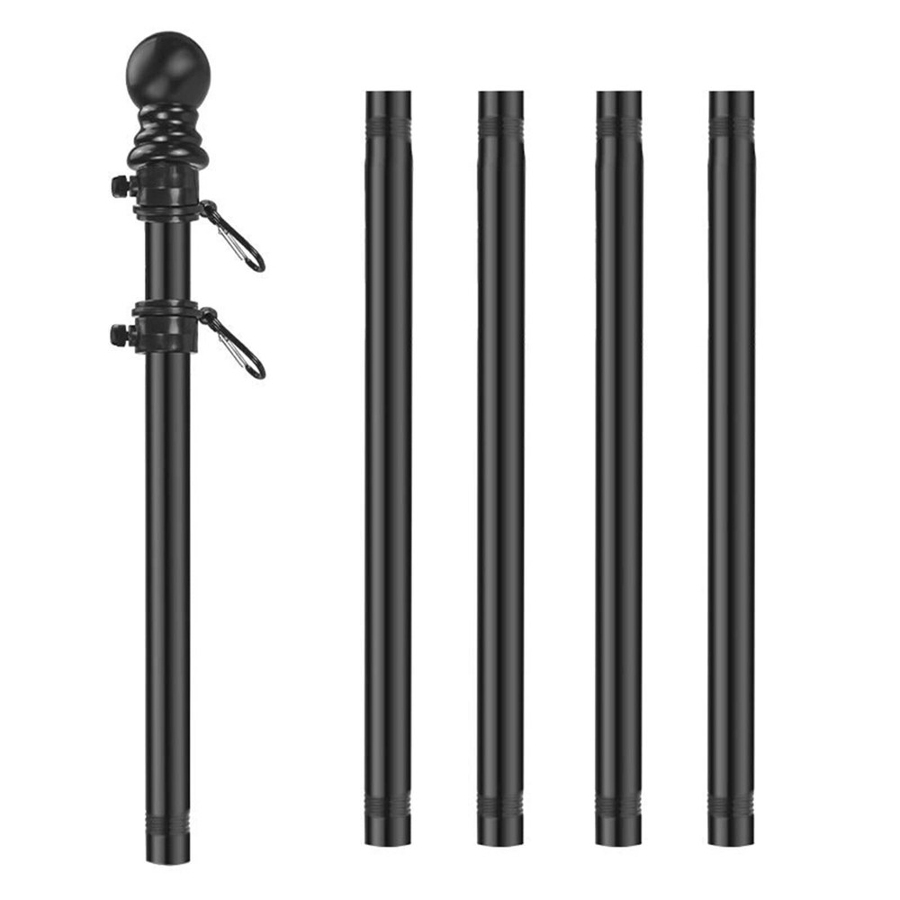 Flag Pole Kit for Outside House 6Ft 5 Sections Stainless Steel Flagpole Flag ...