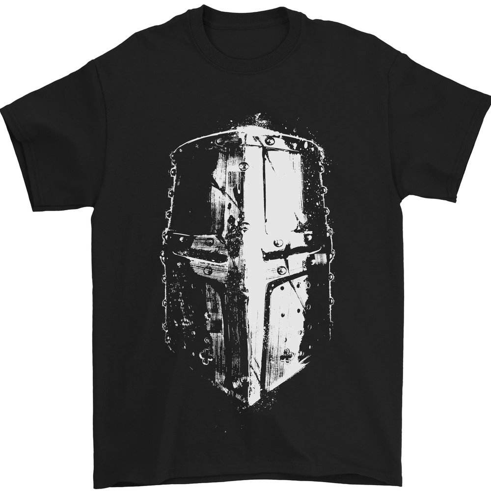 Casco Medieval Gimnasio Entrenamiento Top Culturismo Hombre Camiseta 100% Algodón