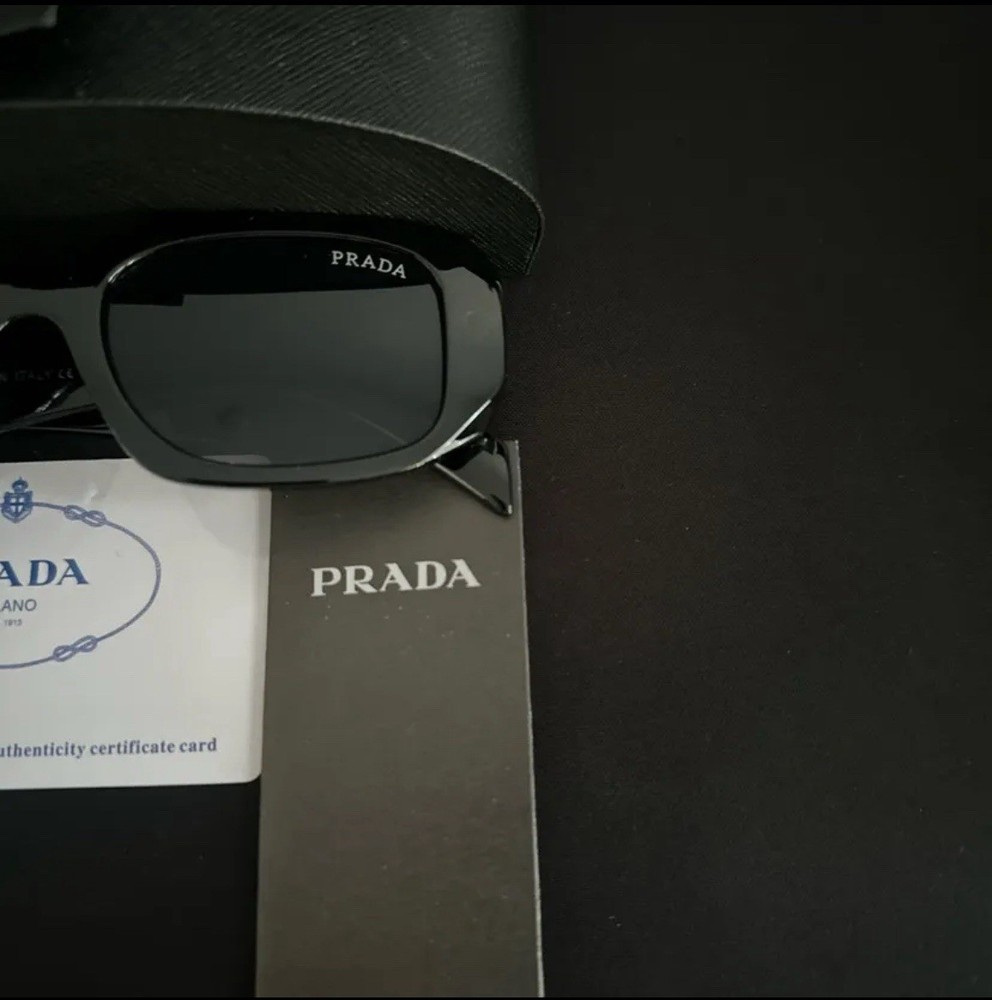 Prada PR17WS Black 49mm Unisex Sunglasses with Case Free Returns