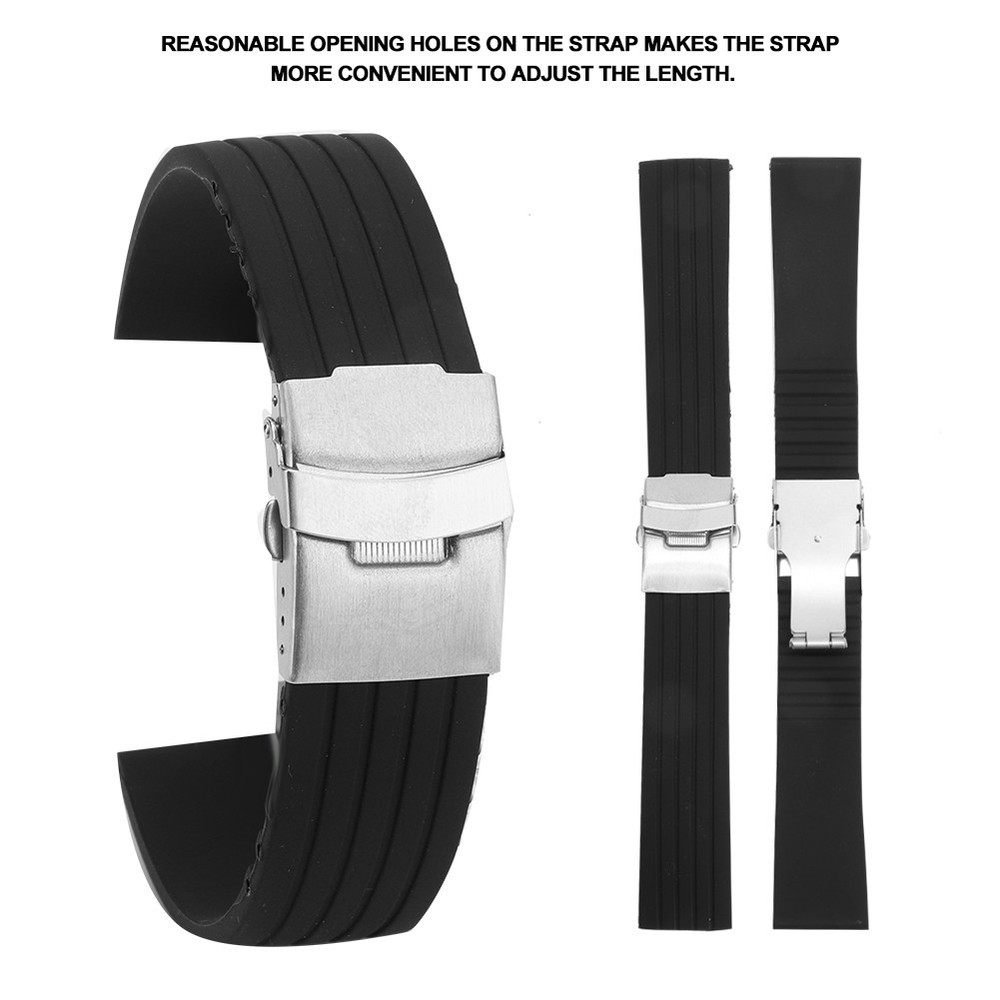 Universal Adjustable Silicon Watch Band Wristwatch Strap Replacement Accesso FAD