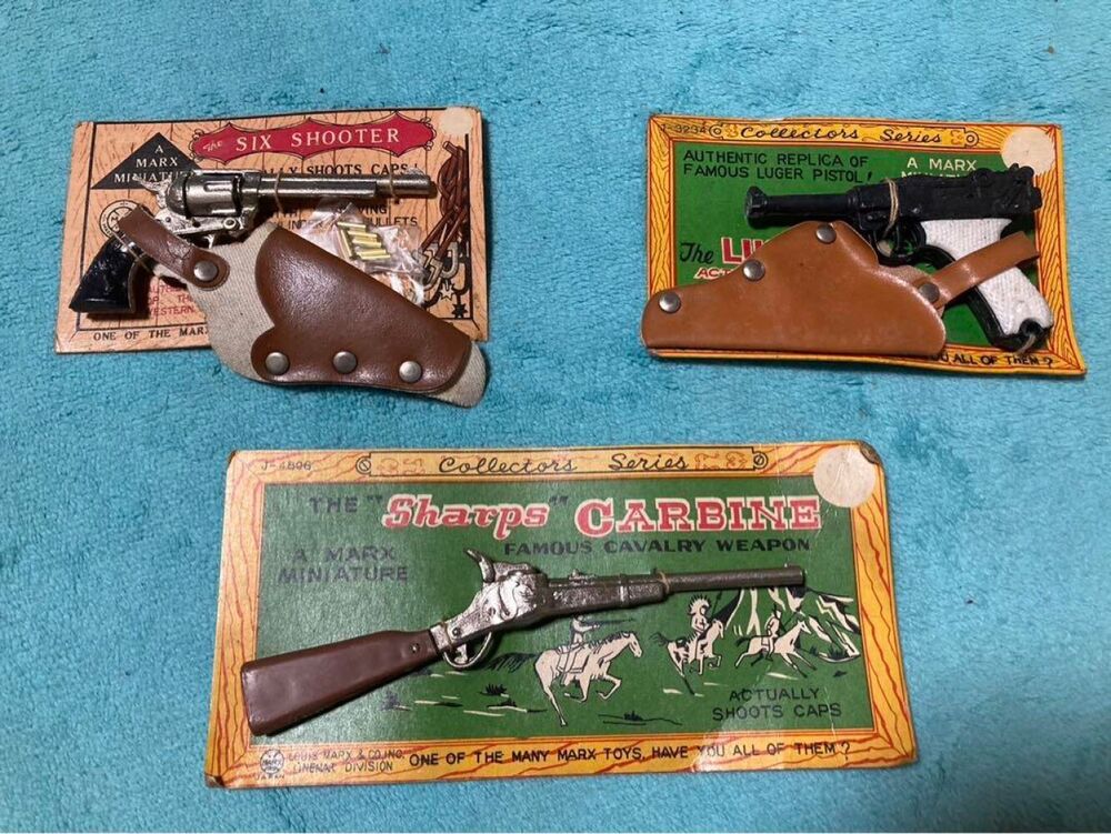 THE MARX MINIATURE toy metal 3 pieces made in Japan antique limited rare Vintage