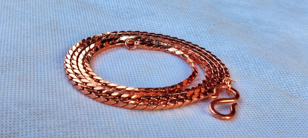 Antique Pure Solid Copper Chain Necklace length-16 Inch to 36 Inch Men And Women