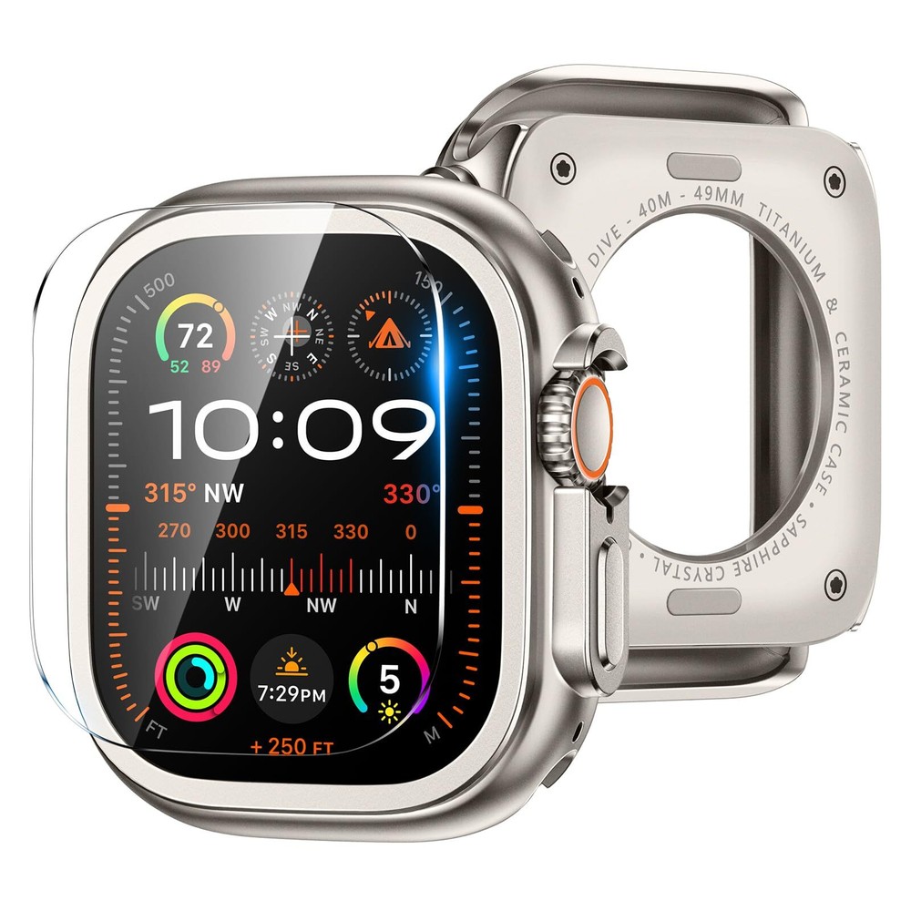 Suitisbest Metal Case Compatible with Apple Watch Ultra 2/Ultra 49mm with Screen