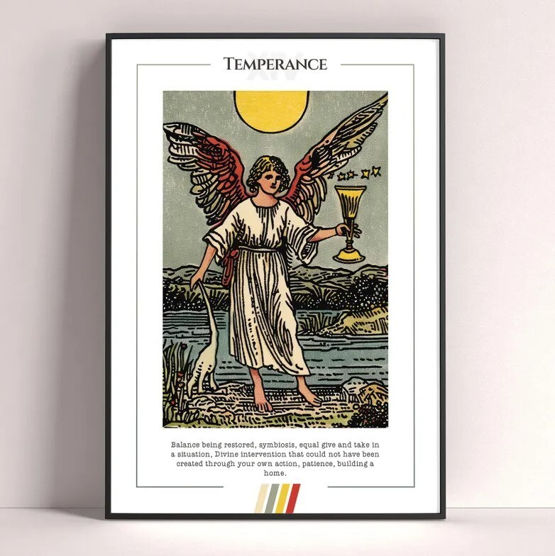 Chariot Tarot Card Art Print Digital Download Tarot Poster