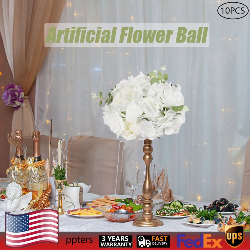 10Pcs Artificial Flower Ball Wedding Flower Balls for Tabletop Centerpiece Party