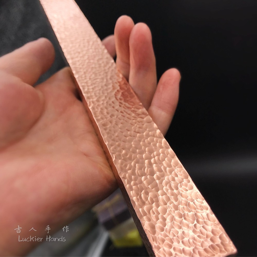 china red Copper hammer pattern paperweight pure handmade Customized model 25cm