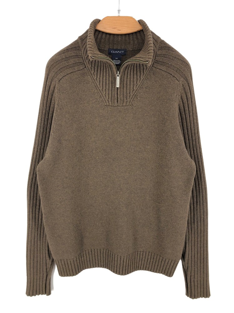 GANT Men 1/4 Zip High Neck Jumper Pullover Sweater Size M - GG2