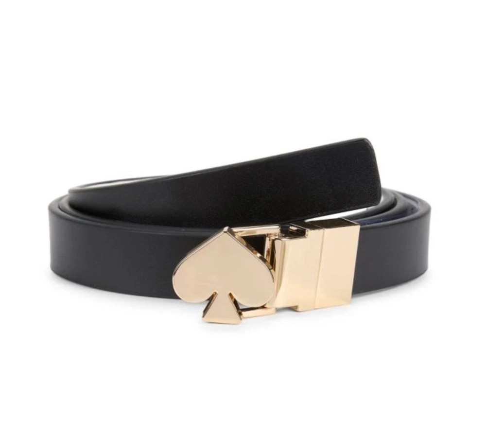NWT KATE SPADE New York Reversible Leather Belt Black Size XL