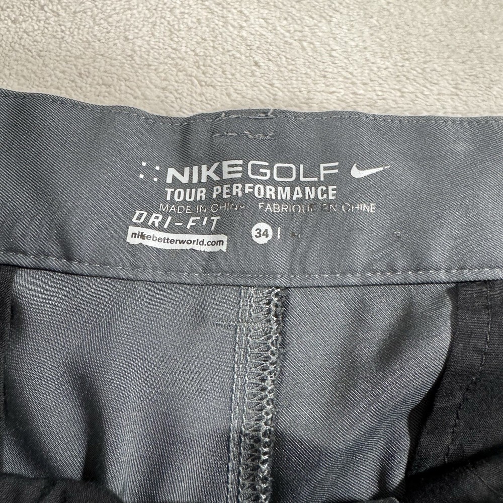 Nike Golf Mens Tour Performance Dri-Fit Shorts Size 34 Gray