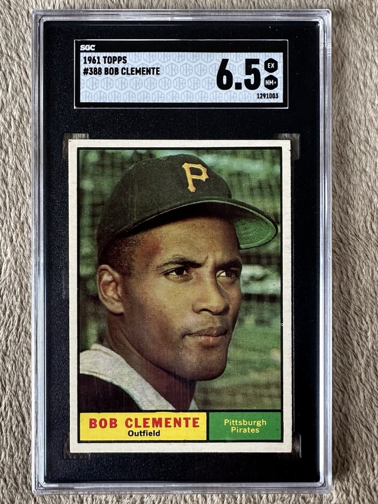 1961 Topps Roberto Clemente #388 SGC 6.5 EX-NM+ Pirates HOF Vintage Baseball Card