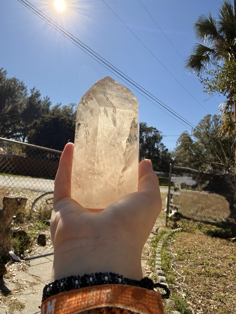 Large Clear Quartz Crystal Point Tower Polished 2–3 lb Healing Stone Display