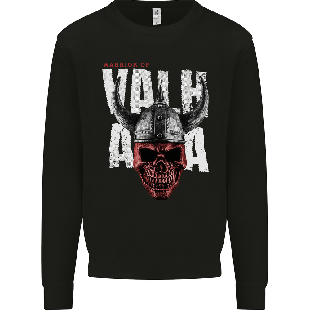 Viking Warrior Skull Valhalla Mens Sweatshirt Jumper