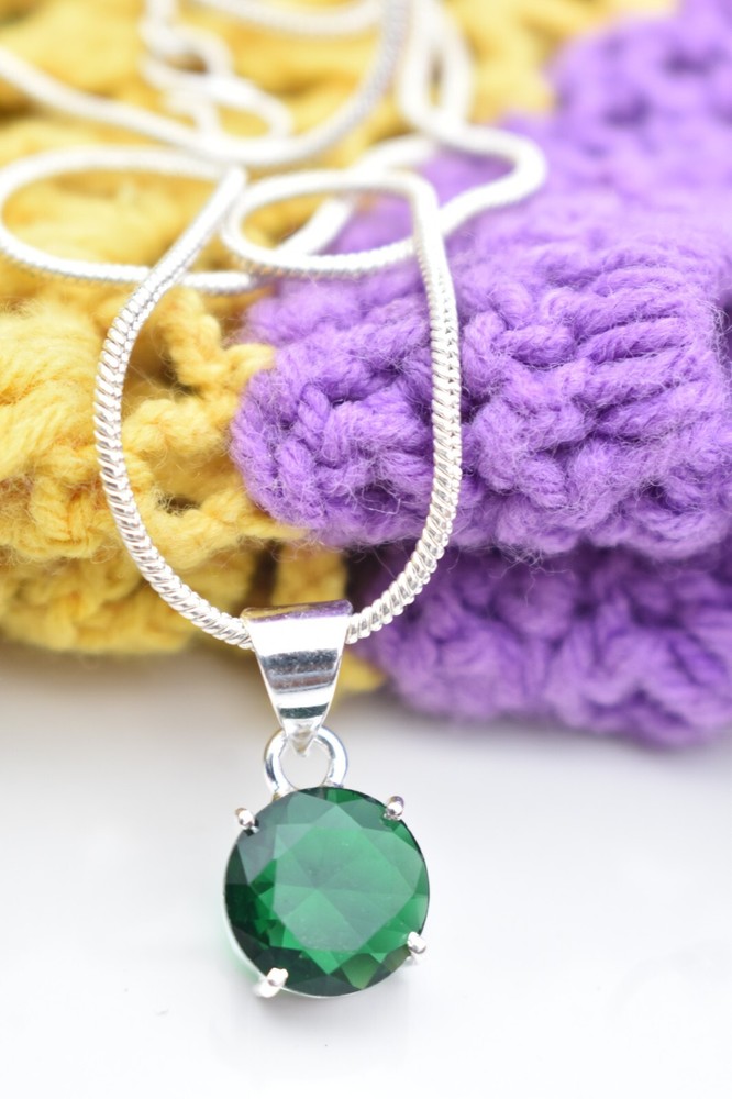 Chrome Diopside 925 Sterling Silver Gemstone Handmade Gift Women Necklace-18