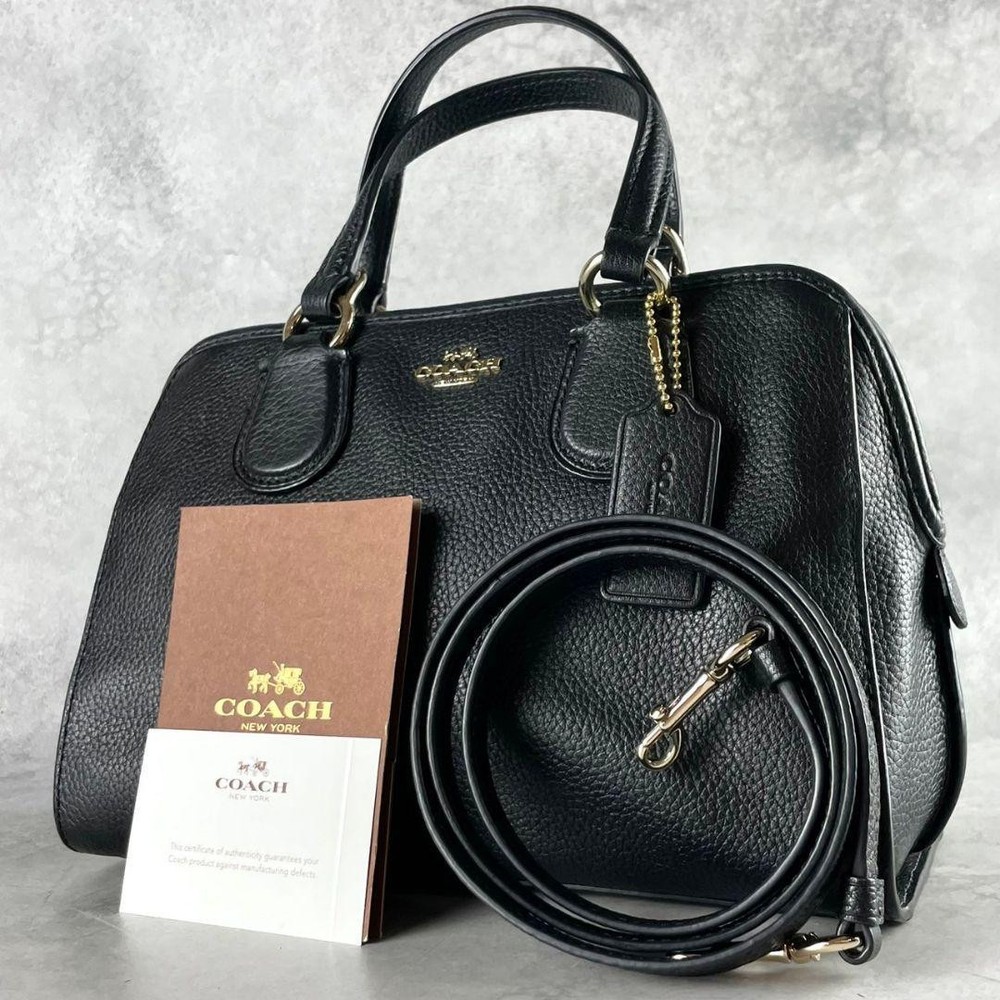Coach Black Leather Authentic 2-Way Tote Bag G02182535