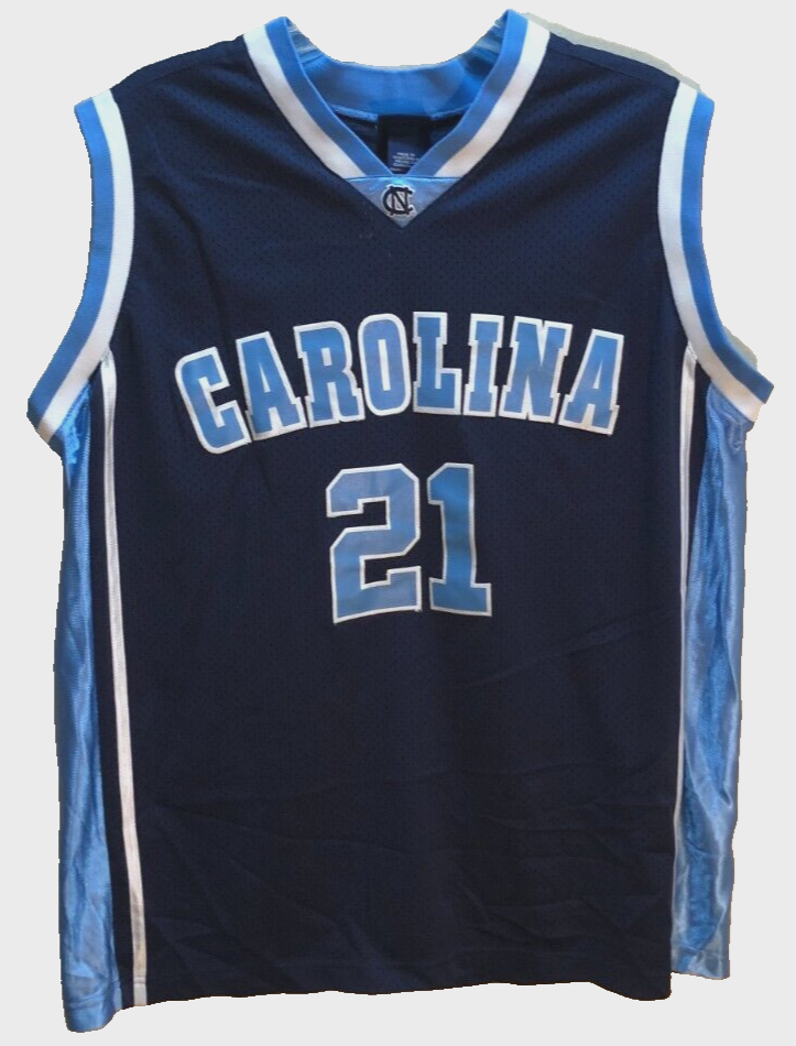 Donald Williams #21 N.C. Tar Heels NCAA Vintage Blue Sewn Basketball Jersey L