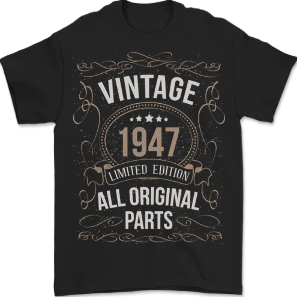 76th Birthday Limited Edition 1947 Mens T-Shirt 100% Cotton