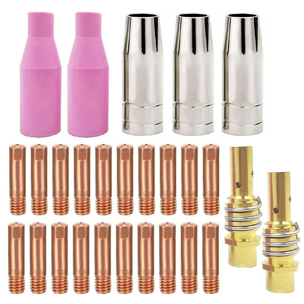 For MIG Welding Torch Nozzle Kit 27PCS for AK15 For MB15 Compatible Parts