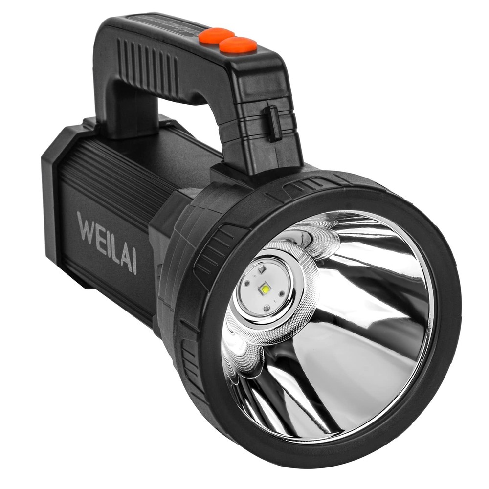 WEILAI Superbright USB Rechargeable LED Spotlight Handheld Searchlight Flashlight