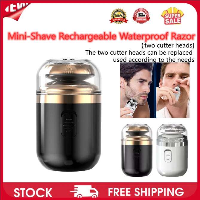 Mini-Shave Rechargeable Waterproof Razor For Men Electric Shaver Pocket Portable