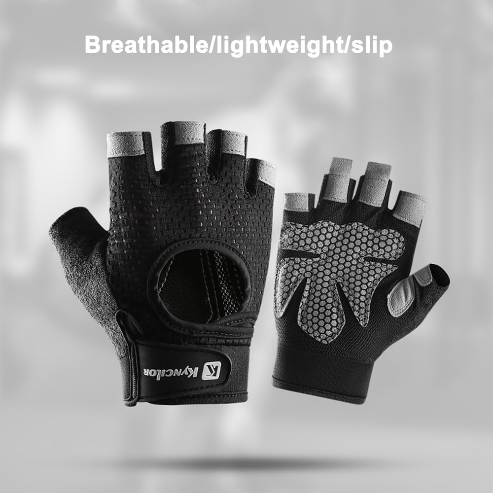 1 Pair Gym Gloves Thick Wide Application Wrist Support Cycling Bike Gloves Soft