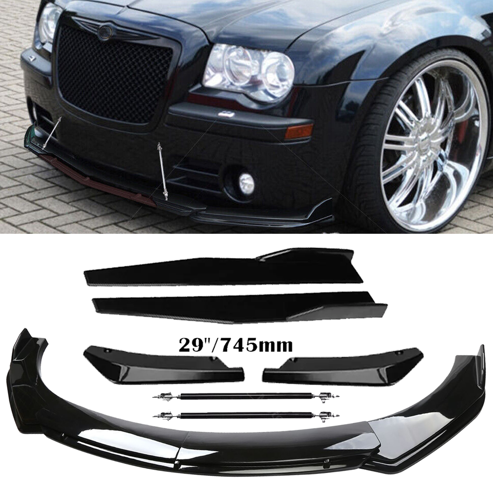 For Chrysler 300 Front Rear Bumper Lip Spoiler Splitter Body Kits Side Skirt