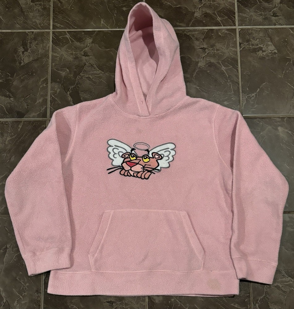 Vintage Pink Panther Fleece Hoodie Women XL