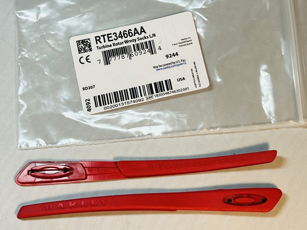 OAKLEY TURBINE , ROTOR & XS REPLACEMENT EAR SOCKS RED TEMPLE TIPS OO9263 OO9307