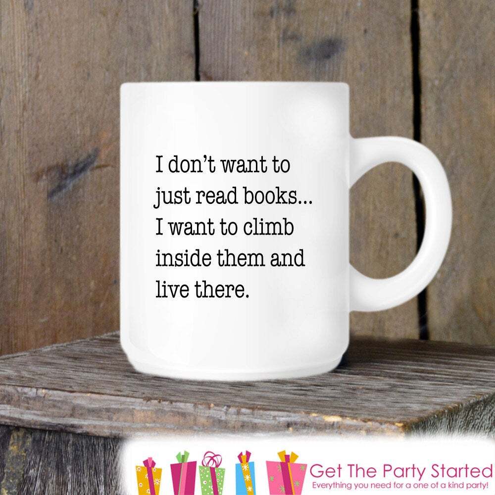Book Lover Coffee Mug - Ceramic Gift for Readers, Her or Him