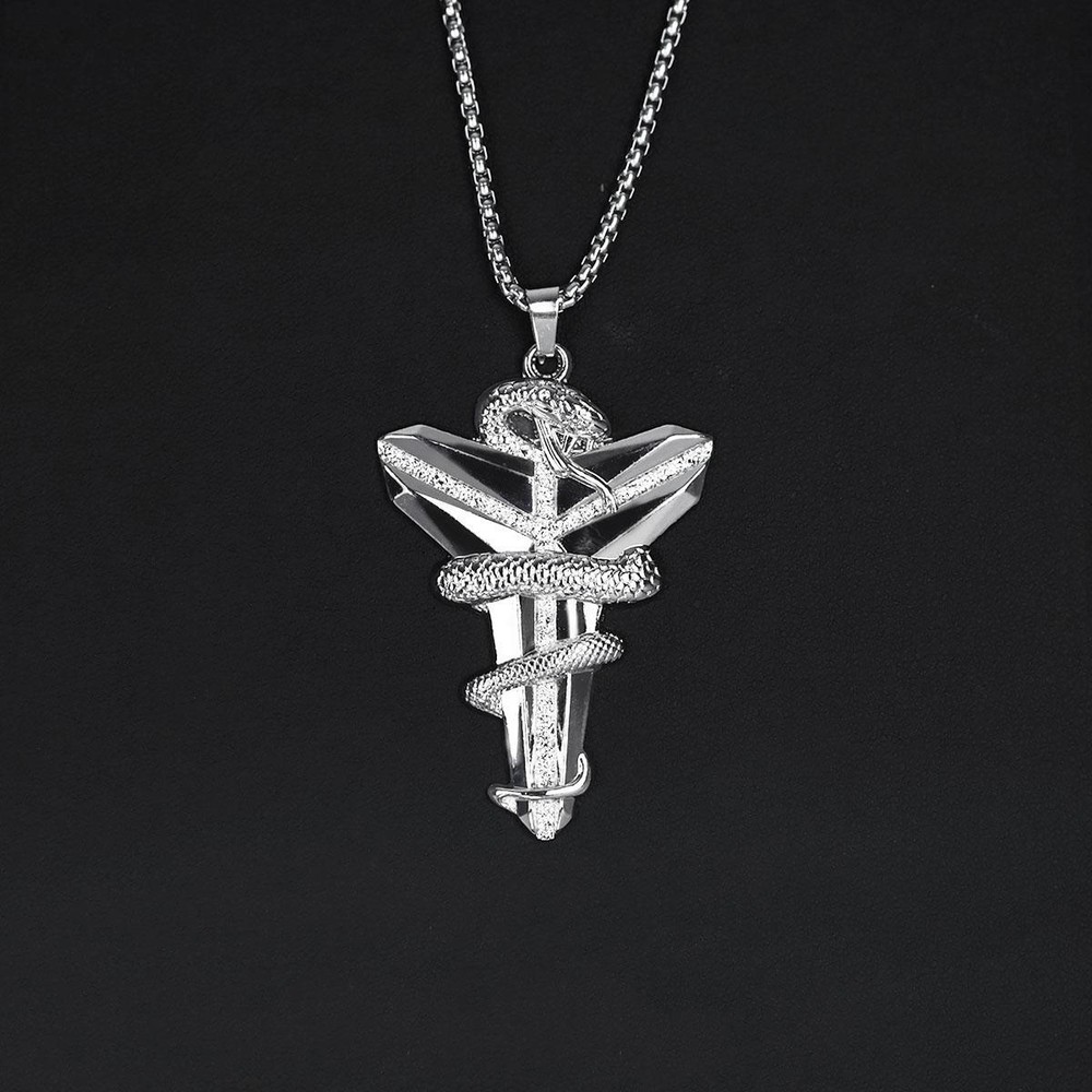 Pendant Necklace Hip Hop Animal Snake Fashion Stainless Steel Modern Multicolor