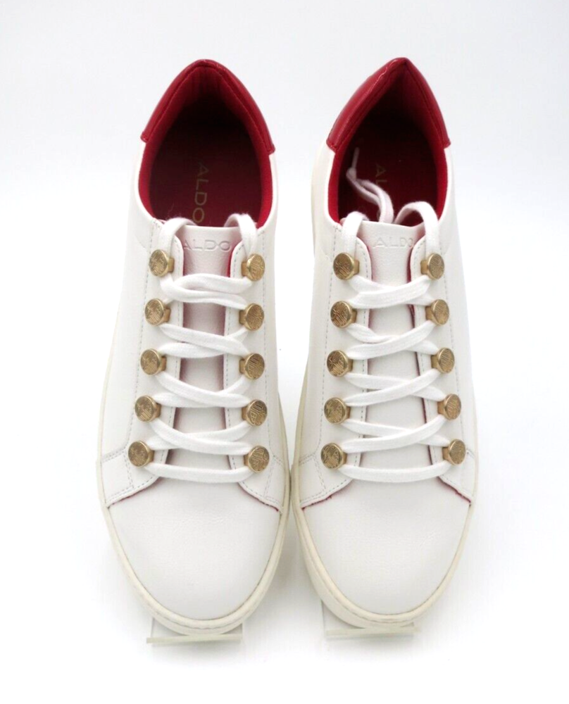 White Aldo Aforelian Sneakers Size 9 with Lunar New Year Embellishments NIB-image