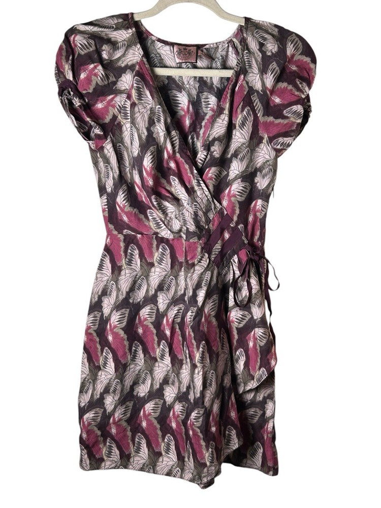 Juicy Couture Multicolor Butterfly Whimsigoth Grunge Milkmaid Dress Size 2