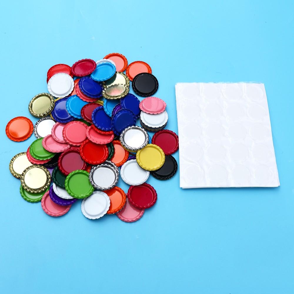 200 Pcs Resin Beer Bottle Cap Patches for DIY Jewelry Making Craft Kit