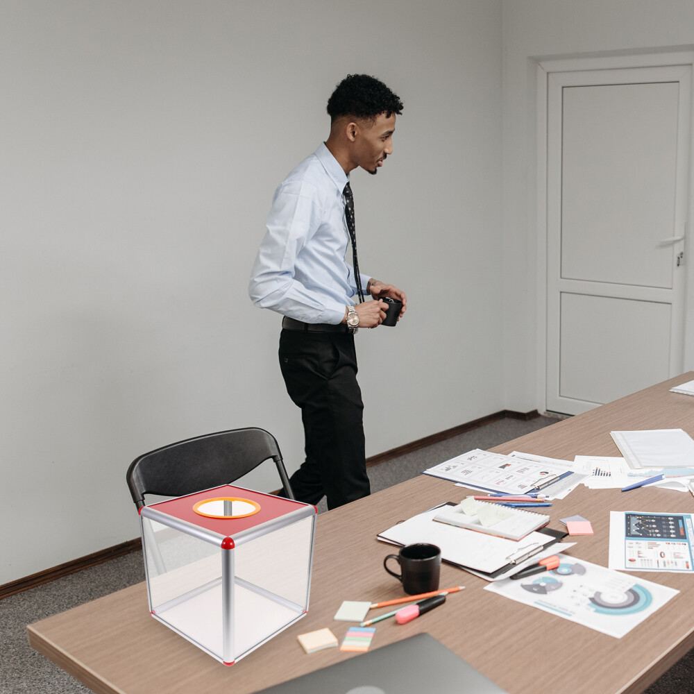 Ticket Holders Voting Storage Container Box Raffle Office