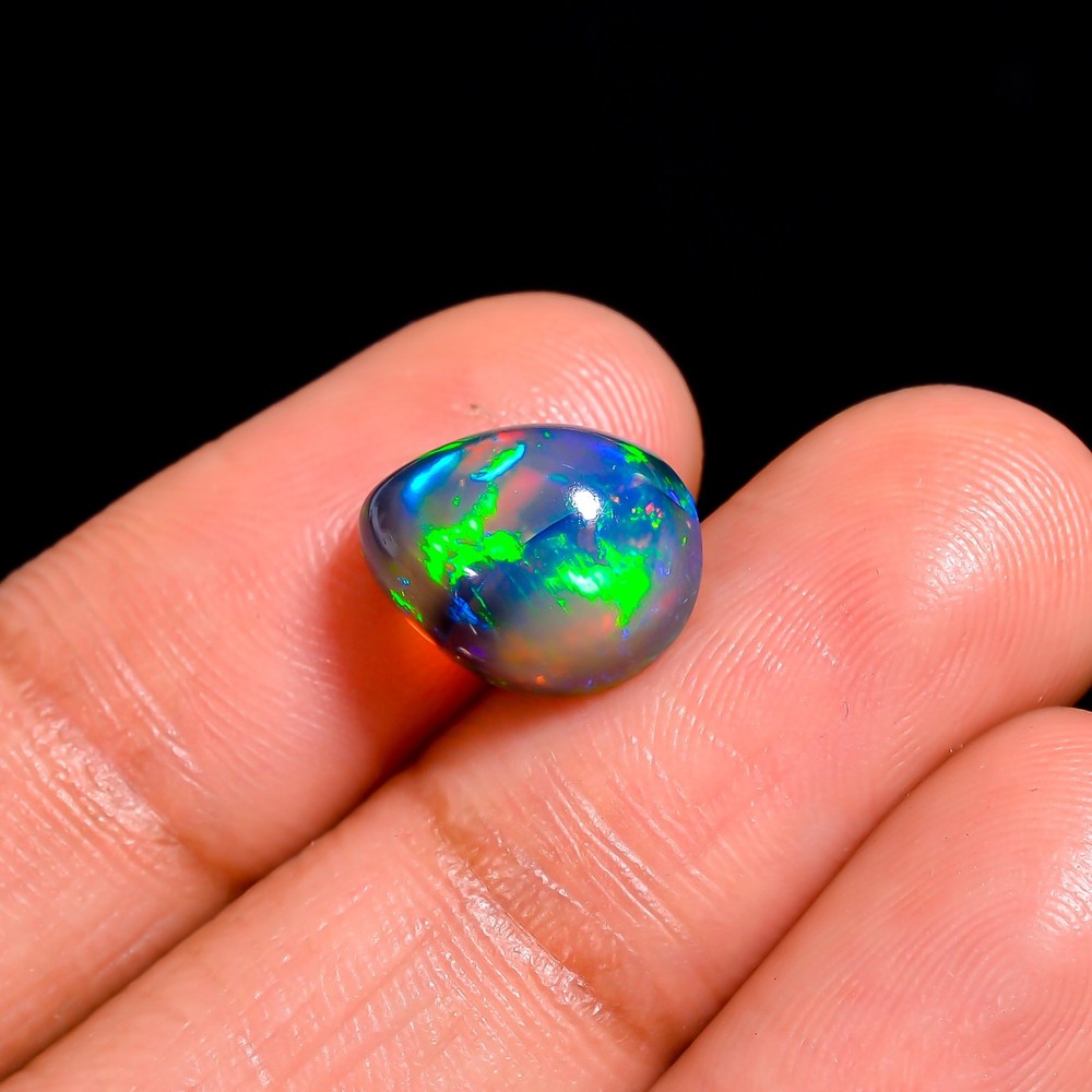 Jeweler's Choice: 3.5ct Black Welo Opal Cabochon - 11x9mm Pear- Stunning Fire
