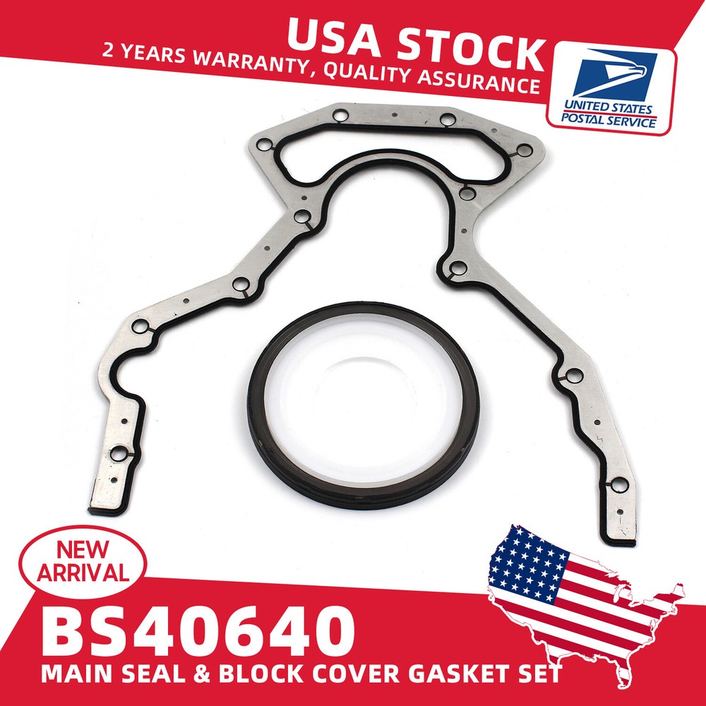 BS40640 JV1657 LS Rear Main Seal&Block Cover Gasket Kit LS2 LS3 LS6 4.8 5.3 6.0