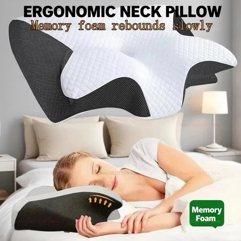 Derila Ergo Cervical Neck Pillow For Sleeping Memory Foam Contour Neck Support