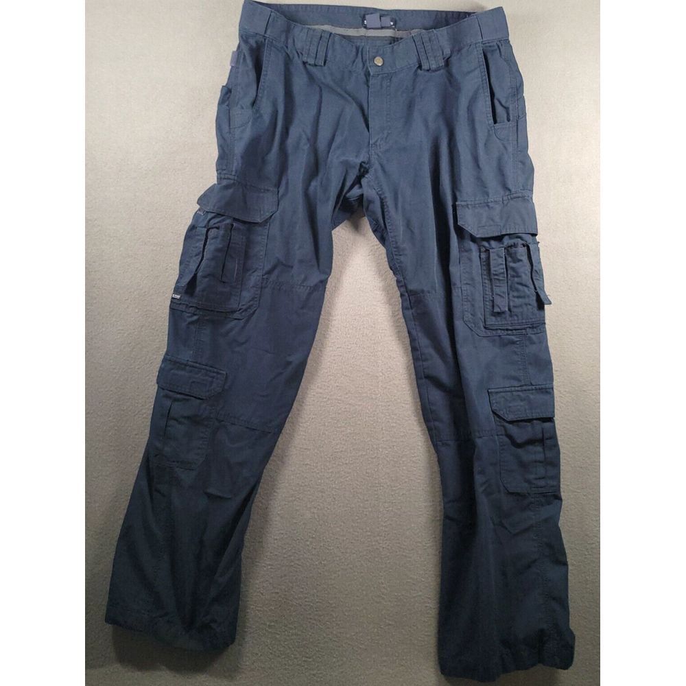 5.11 Tactical Pants Mens 20 Navy Blue Cargo Utility Workwear Straight Leg