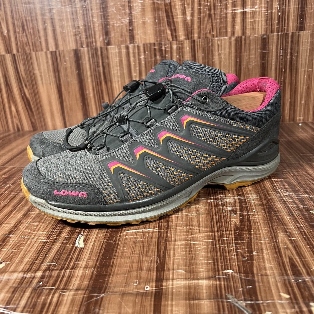Lowa Innox GTX Lo Ws Shoes Womens Size 10 Gray Pink Gore Tex Trail