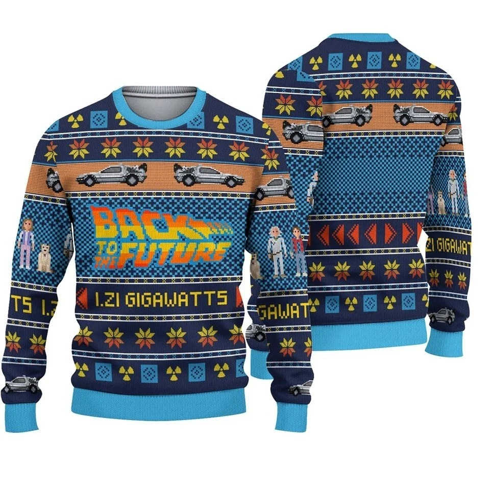 Back Future 80s Ugly Christmas Sweater For Men S-5XL QT1381