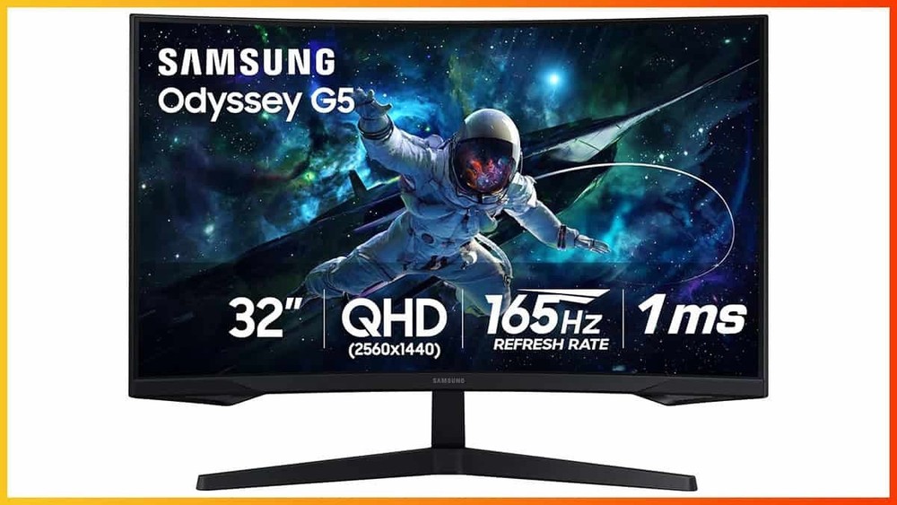 Samsung Odyssey G5 Black 32 Inch Curved Gaming Monitor