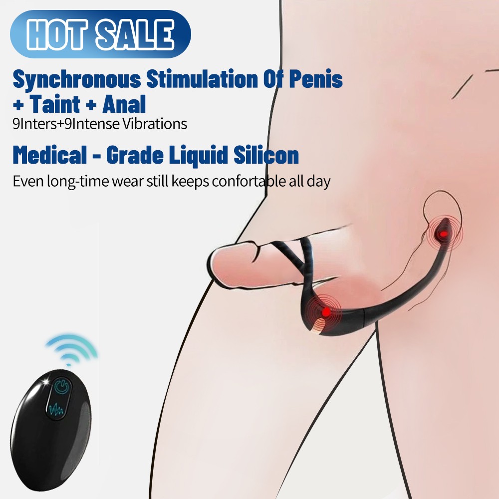 Dual Cock Ring Strong Stretchy Stay Harder Penis Rings Cock Ring Vibrating Men