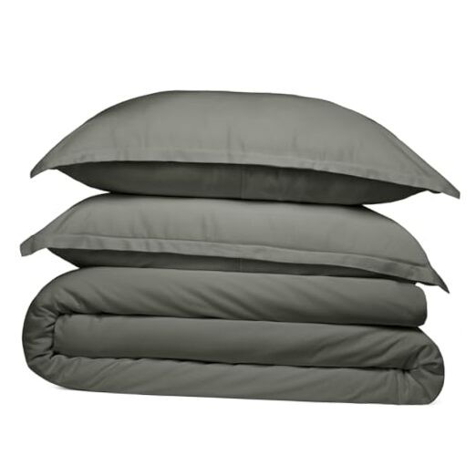 100% Rayon Derived from Bamboo Duvet Cover Set - King/California King Grey