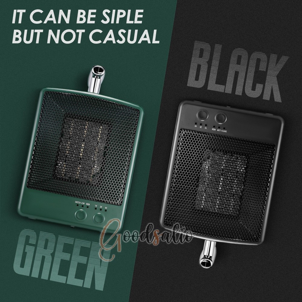 1000W Mini Ceramic Electric Heater Home Office Rapid Heating Portable Fan Silent