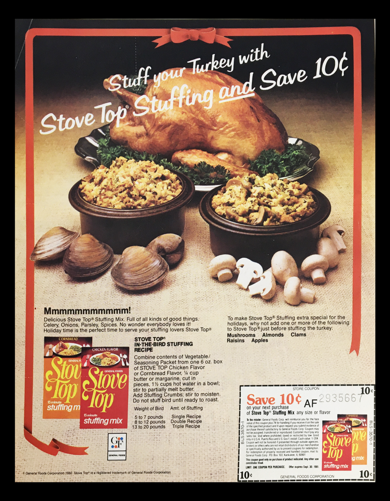 1980 Stove Top Stuffing Mix Vintage Coupon Ad by General Foods-image