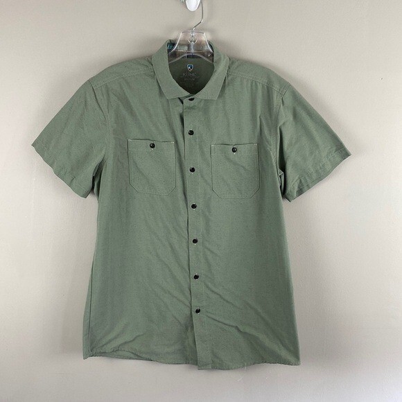 Kuhl Men's Born In The Mountains Button Down Short Sleeve Shirt Size Medium