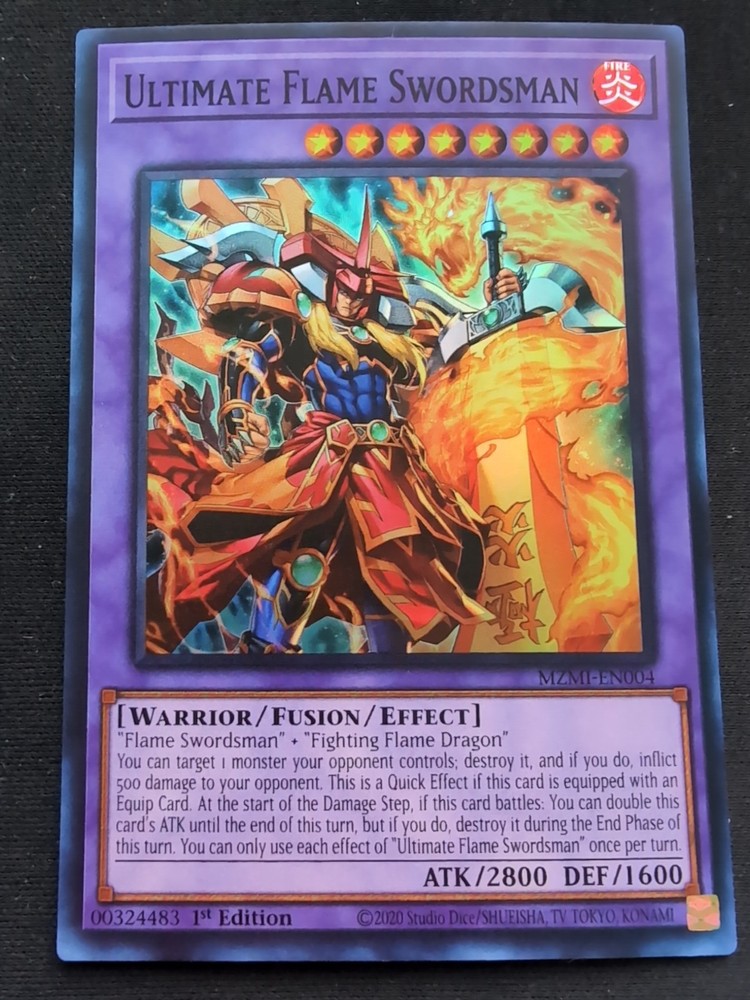 Ultimate Flame Swordsman MZMI-EN004 Super Rare 1st Edition NM YuGiOh Card