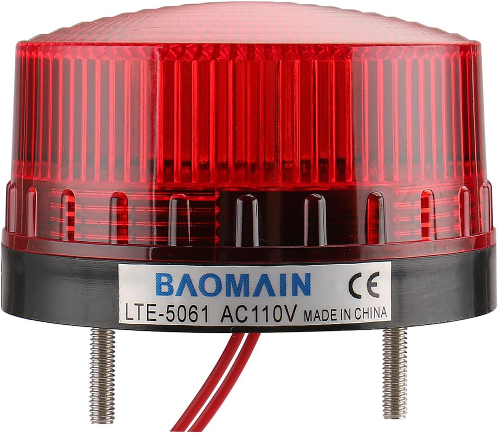 Industrial Signal Warning Lamp round Red Warning Light Blinking LTE-5061 AC