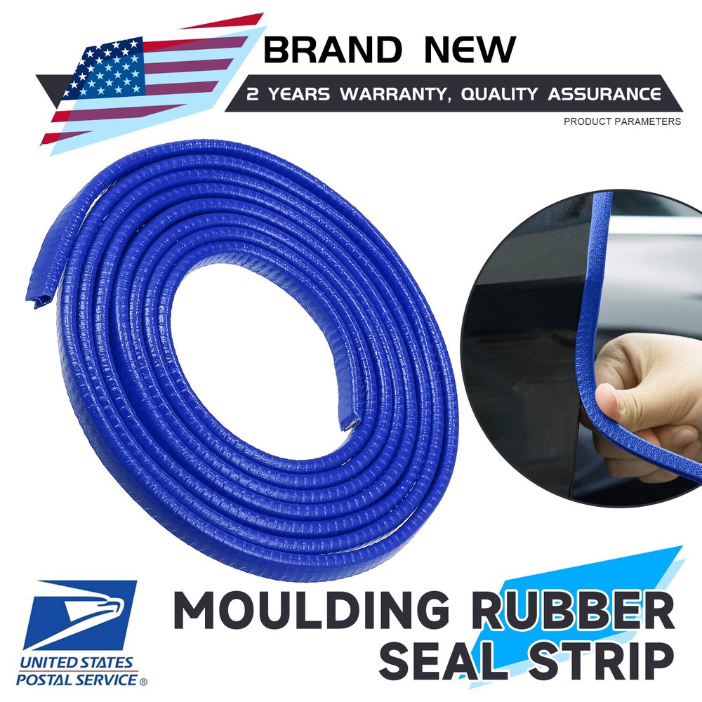 59' UType Rubber Car Door Seal Strip Edge Guard Moulding Trim Weatherstrip Blue